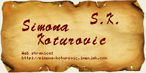 Simona Koturović vizit kartica